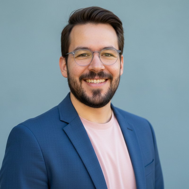Juan Carlos Vizcaíno sonriendo